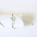 Green Amethyst / Silver / Rhodium Plated