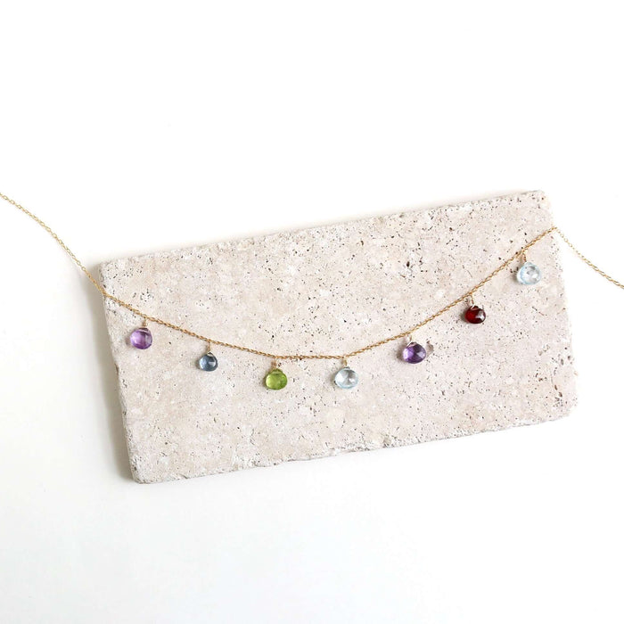 Silver Rainbow Sparkler Necklace