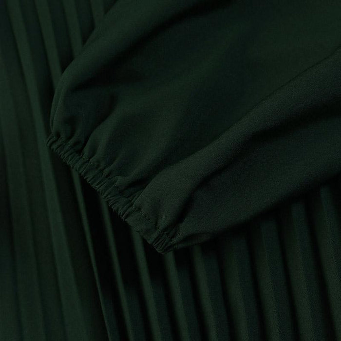 Simple Solid Color Pleated Abaya (MA094)