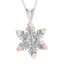 Snowflake - Sterling Silver Black Hills Gold Pendant