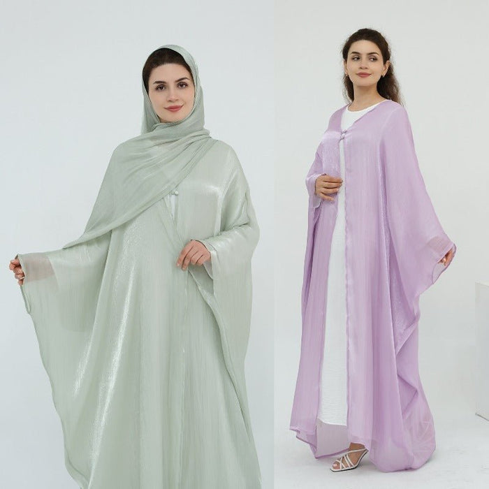 Soft Crinkle Island Cotton Batwing Cardigan 3-Piece Set (MOA228)