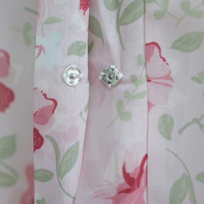Spring Summer Floral Print Chiffon Cardigan | Double-Layer Modest Cover-Up Abaya (MOA170)