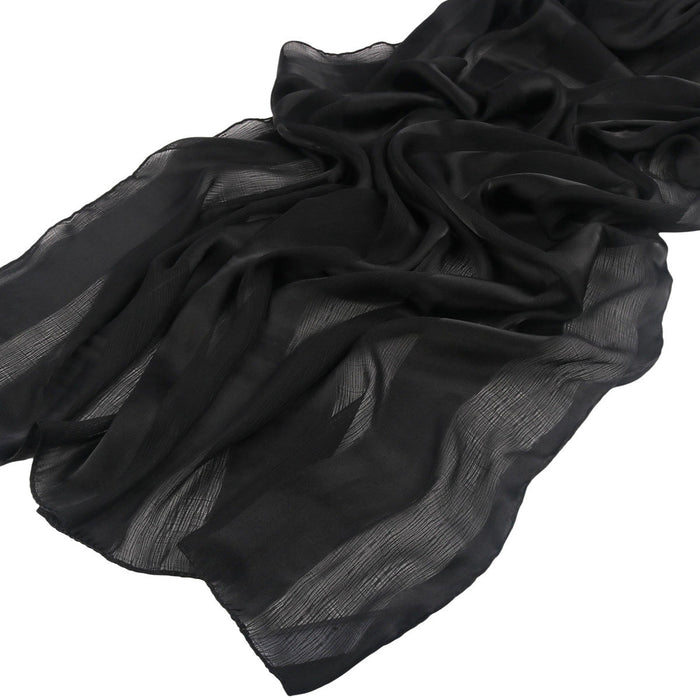 Striped Crinkle Chiffon Hijab with Organic Texture (MH143)