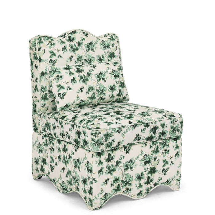 Stylish Flannel Dining Chair With Soft Cushion And Backrest