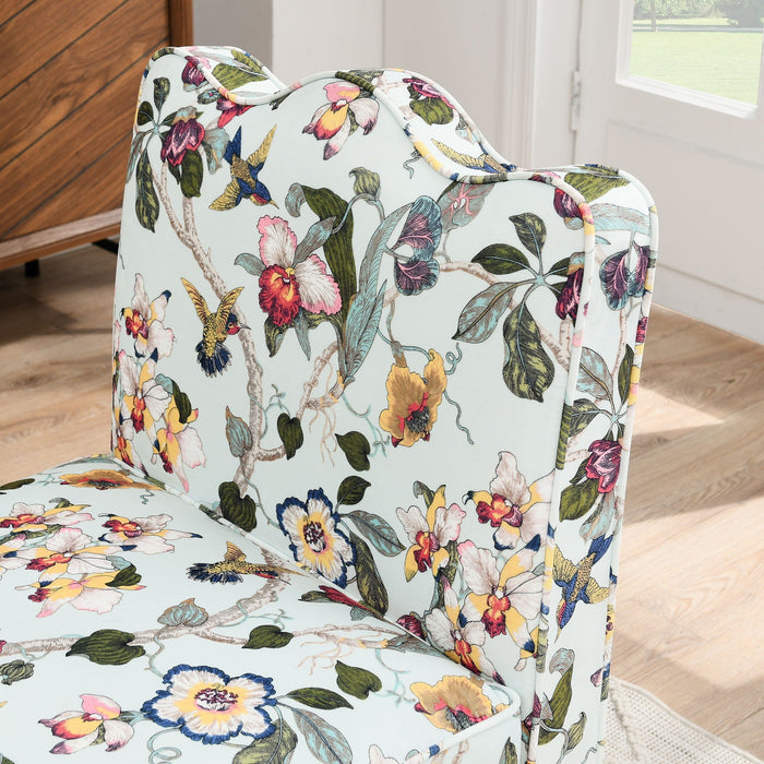 Stylish Flannel Dining Chair With Soft Cushion And Backrest