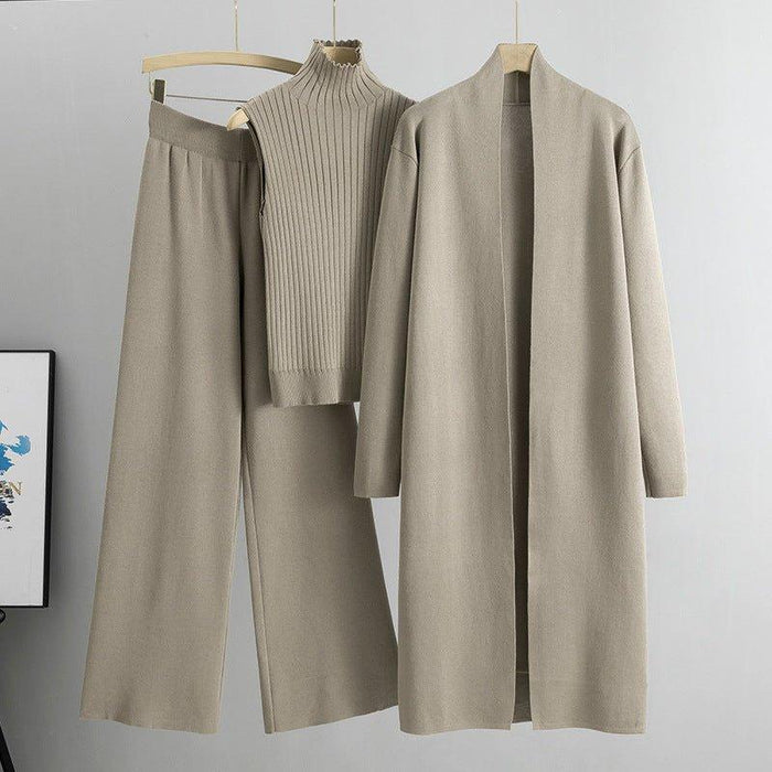 Sweater Set with Sleeveless Vest 3-Piece Set(MS032)