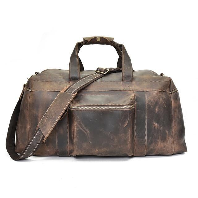 The Colden Duffle Bag | Large Capacity Leather Weekender by Steel Horse Leather