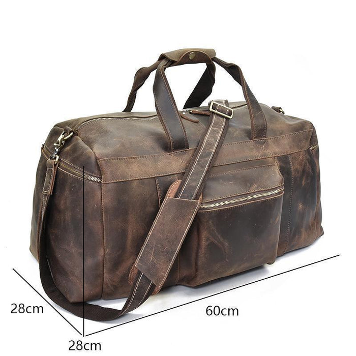 The Colden Duffle Bag | Large Capacity Leather Weekender by Steel Horse Leather