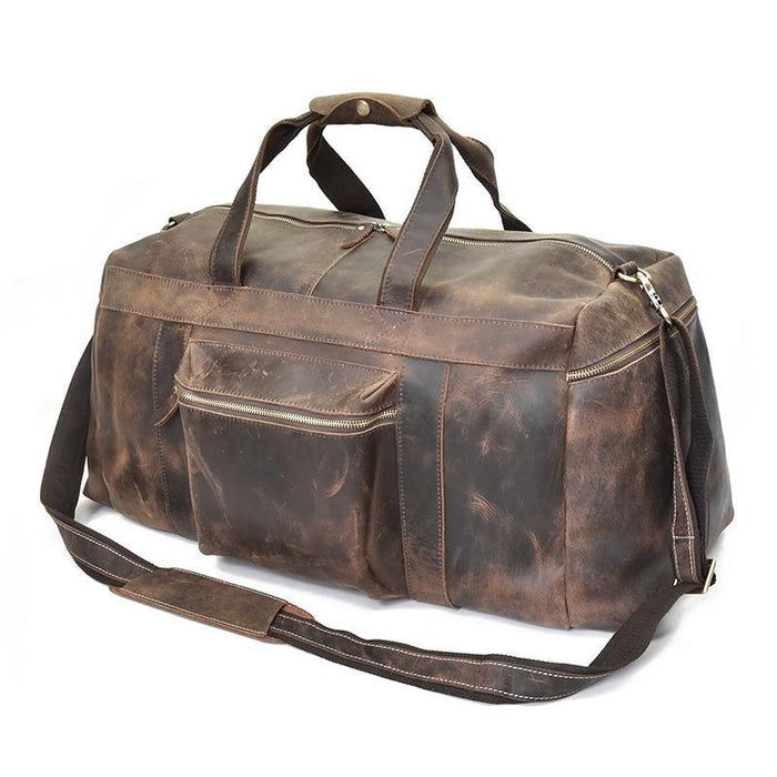 The Colden Duffle Bag | Large Capacity Leather Weekender by Steel Horse Leather