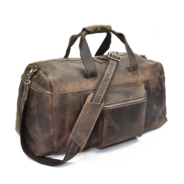 The Colden Duffle Bag | Large Capacity Leather Weekender by Steel Horse Leather