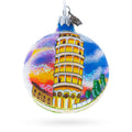 The Leaning Tower of Pisa, Italy Glass Ball Christmas Ornament 3.25 Inches