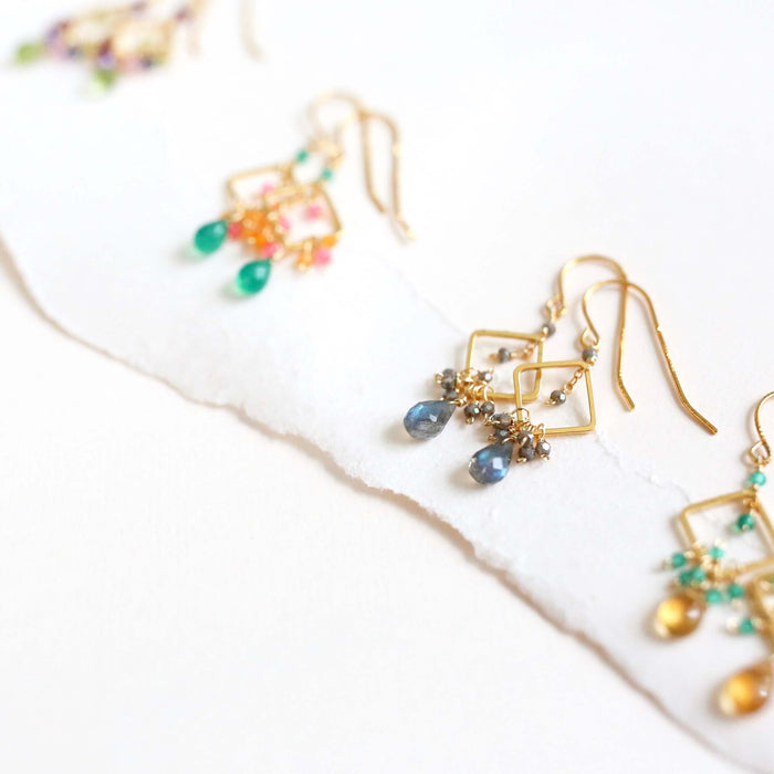 The Pixy Earring - Green Onyx