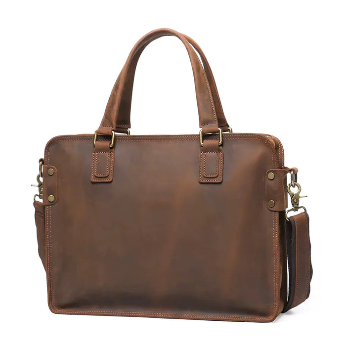 The Viggo Briefcase | Genuine Leather Messenger Bag by Steel Horse Leather