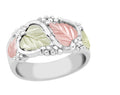 Thick Leaves - Sterling Silver Black Hills Gold Ring