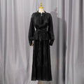 Tiered Ruffle Maxi Dress with Fitted Waist(MS359)