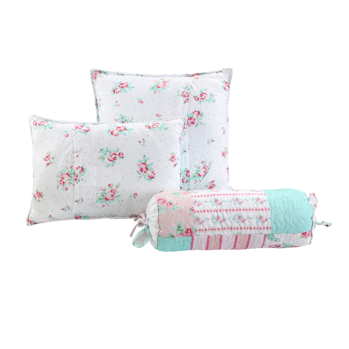 Tiffany Pink Blossom Floral Garden Girl Decor Throw Pillows (Set of 3)