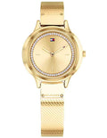 Tommy Hilfiger Womens Olivia Watch - Gold-Tone - Crystals - Bangle Bracelet - TH-1781910