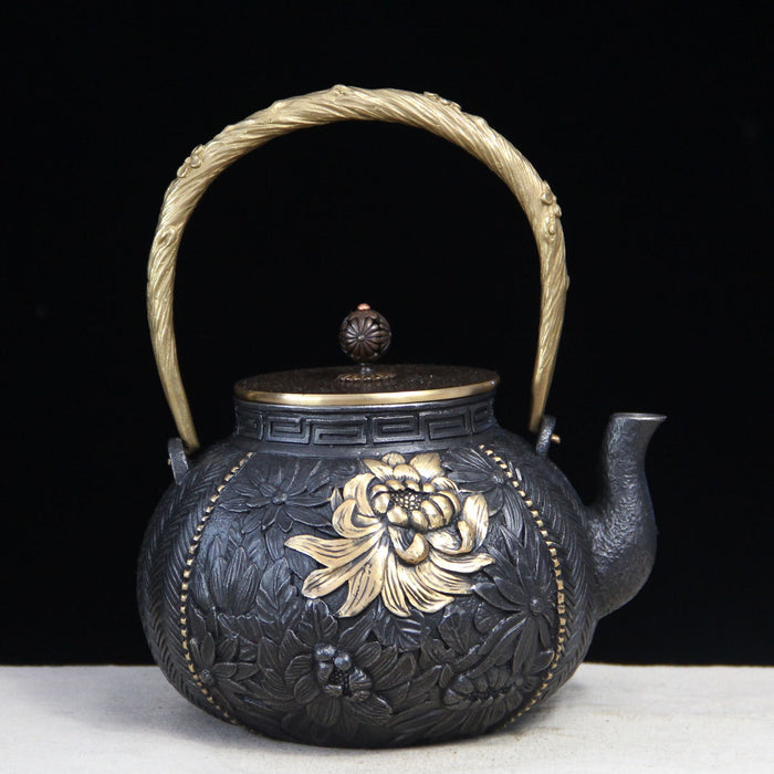 Traditional Japanese Cast Iron Teapot & Kettle Set