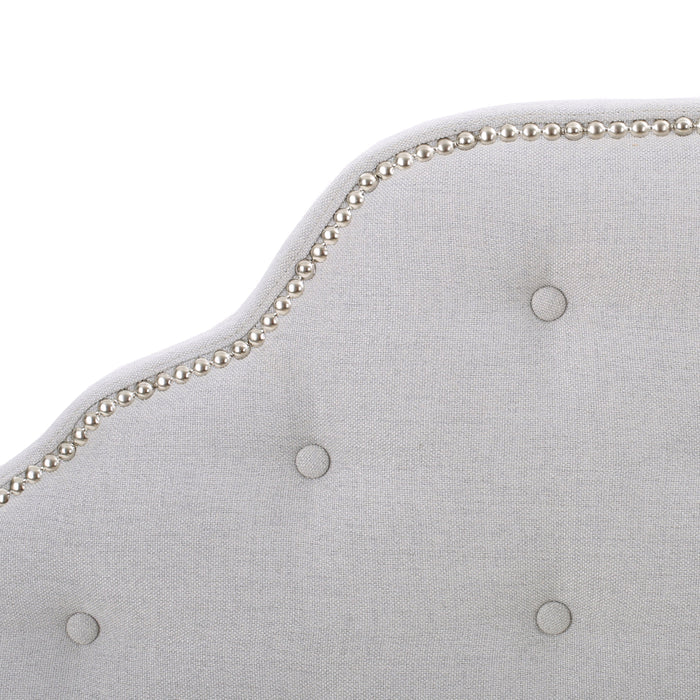 Tufted Upholstered Twin Headboard with Durable Metal Legs
