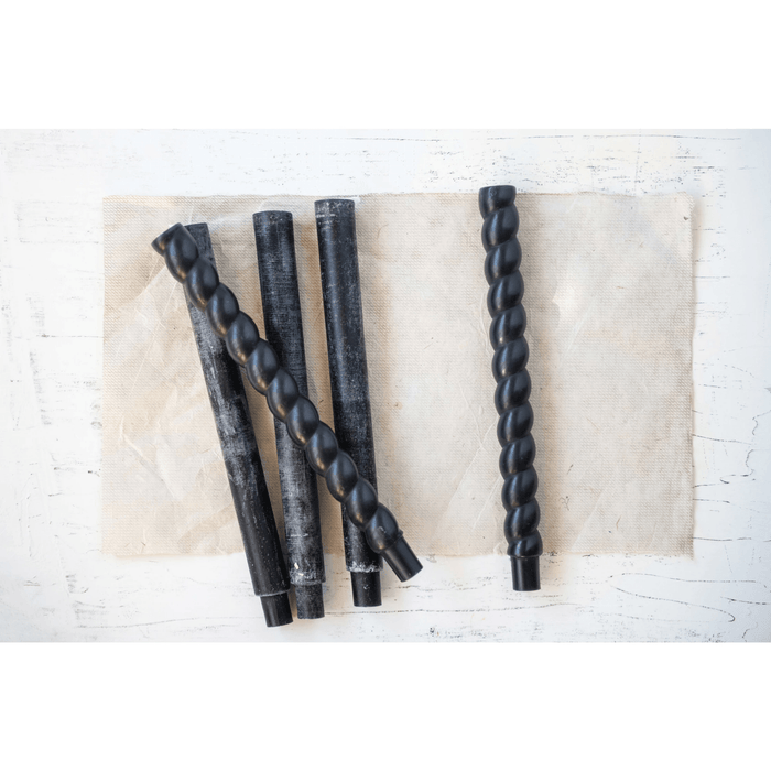 Unscented Tapered Twist Candles, Set of 2 (3 Color Options)