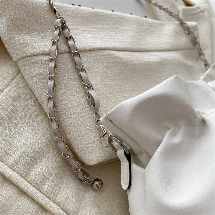 Versatile Chain Shoulder Crossbody Pleated Cloud Bag(MAC201)