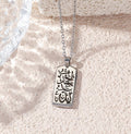 Versatile high-end letter rectangular pendant necklace（MAC228）(WITH GIFT BOX)