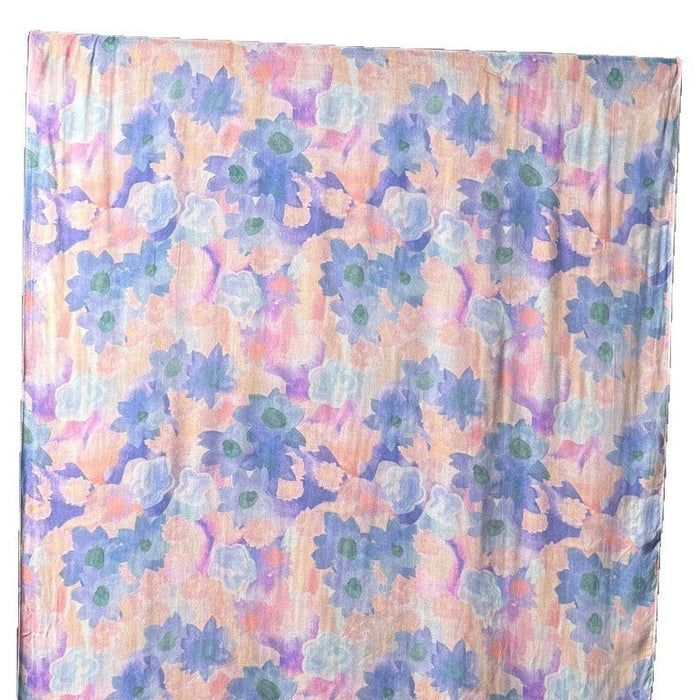 Vibrant Floral Print Scarf Hijab | Lightweight Botanical Headscarf  (MH159)
