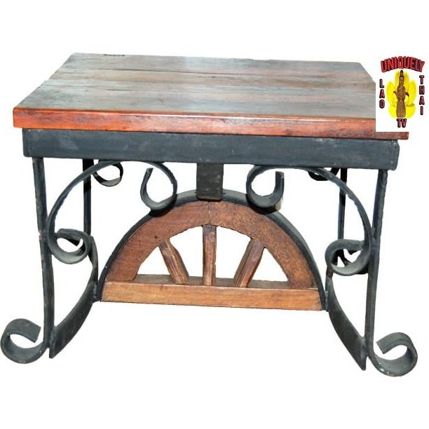 Wagon Wheel End Table