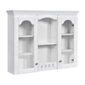 Wall-Mounted Medicine Cabinet With 2 Glass Doors, Adjustable Shelves - White