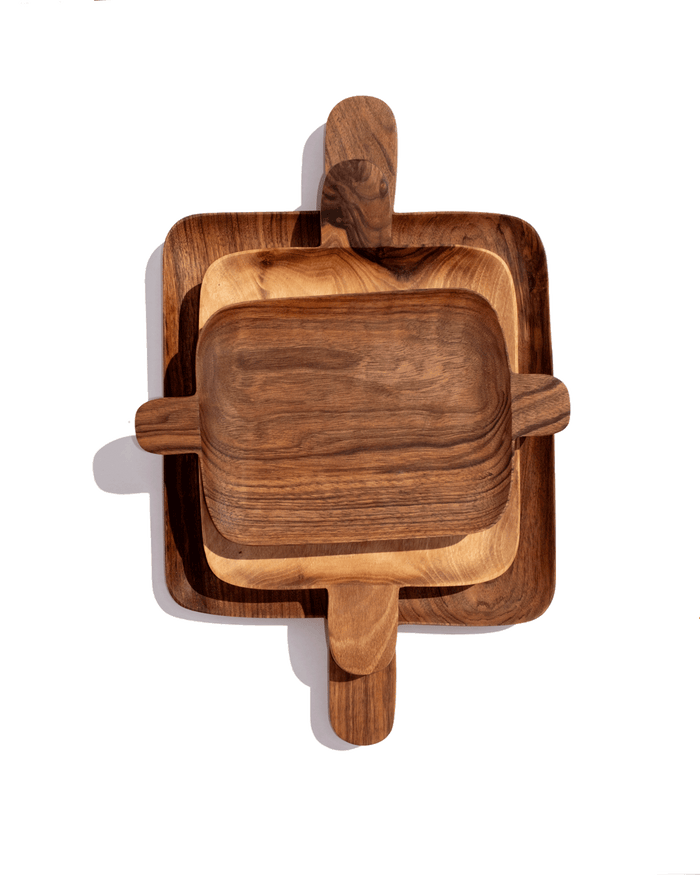 Walnut Double Handed Tray