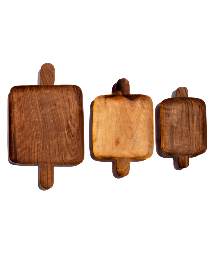 Walnut Double Handed Tray