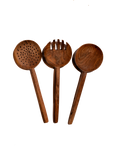 Walnut Long Handle Spoon - Set of 3