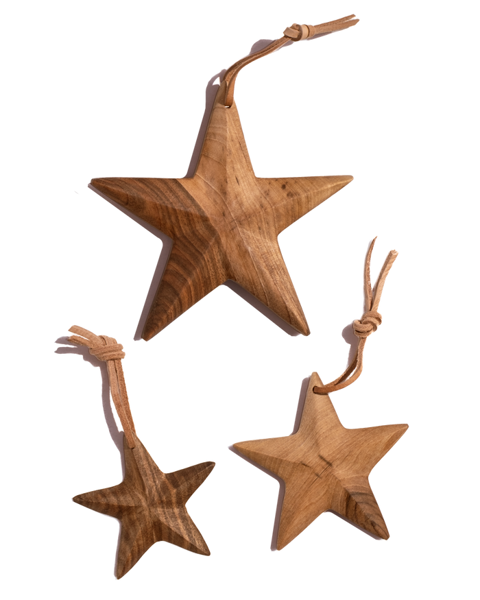 Walnut Star Ornament