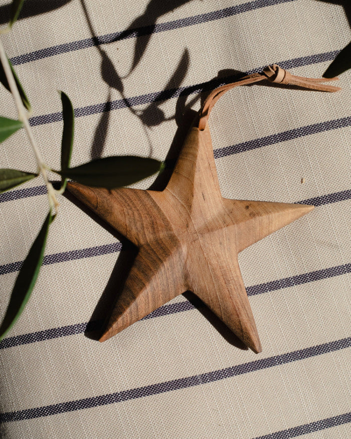Walnut Star Ornament