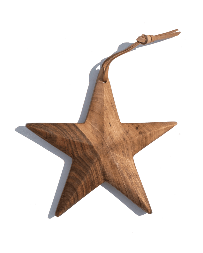 Walnut Star Ornament