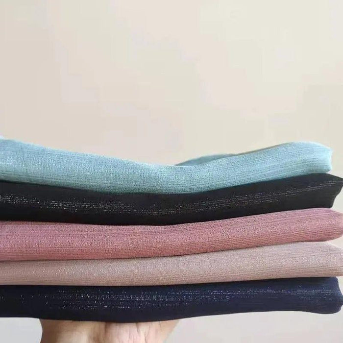 Women's hijab in Solid Color with Silver Silk Bronzing (MH022)
