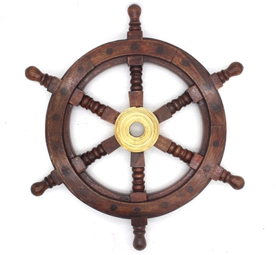 Wood Nautical Ship Wheel 24" Diameter (LARGE)
