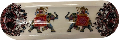 Wooden Handmade Incense Holder Boat Shape, Single - Double Elephant