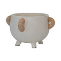Wren Terracotta Planter with Rattan Handles